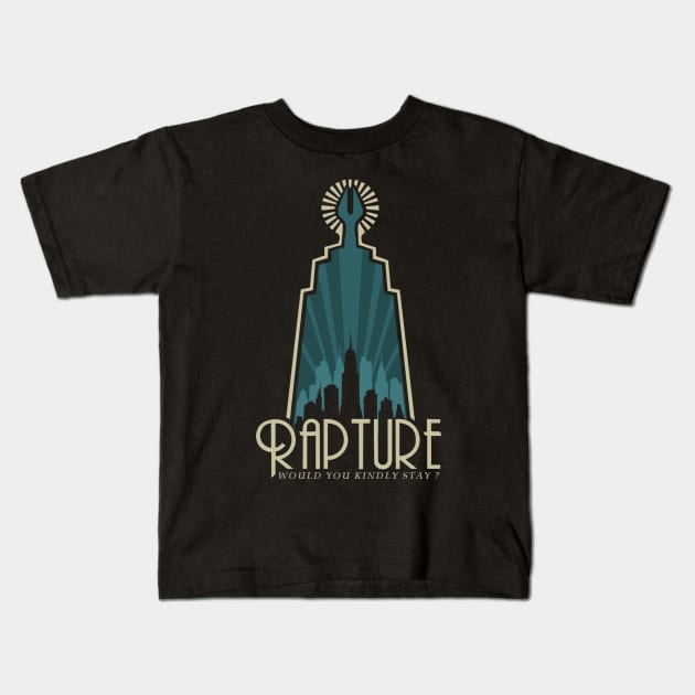 Visit Rapture Today! Kids T-Shirt by Peaceablecolt